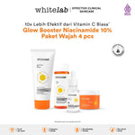 Whitelab 4 pcs Glow Booster C-Dose+ Brightening Paket Wajah - Facial Wash, Toner, Serum, with Moisturizer Paket Skincare