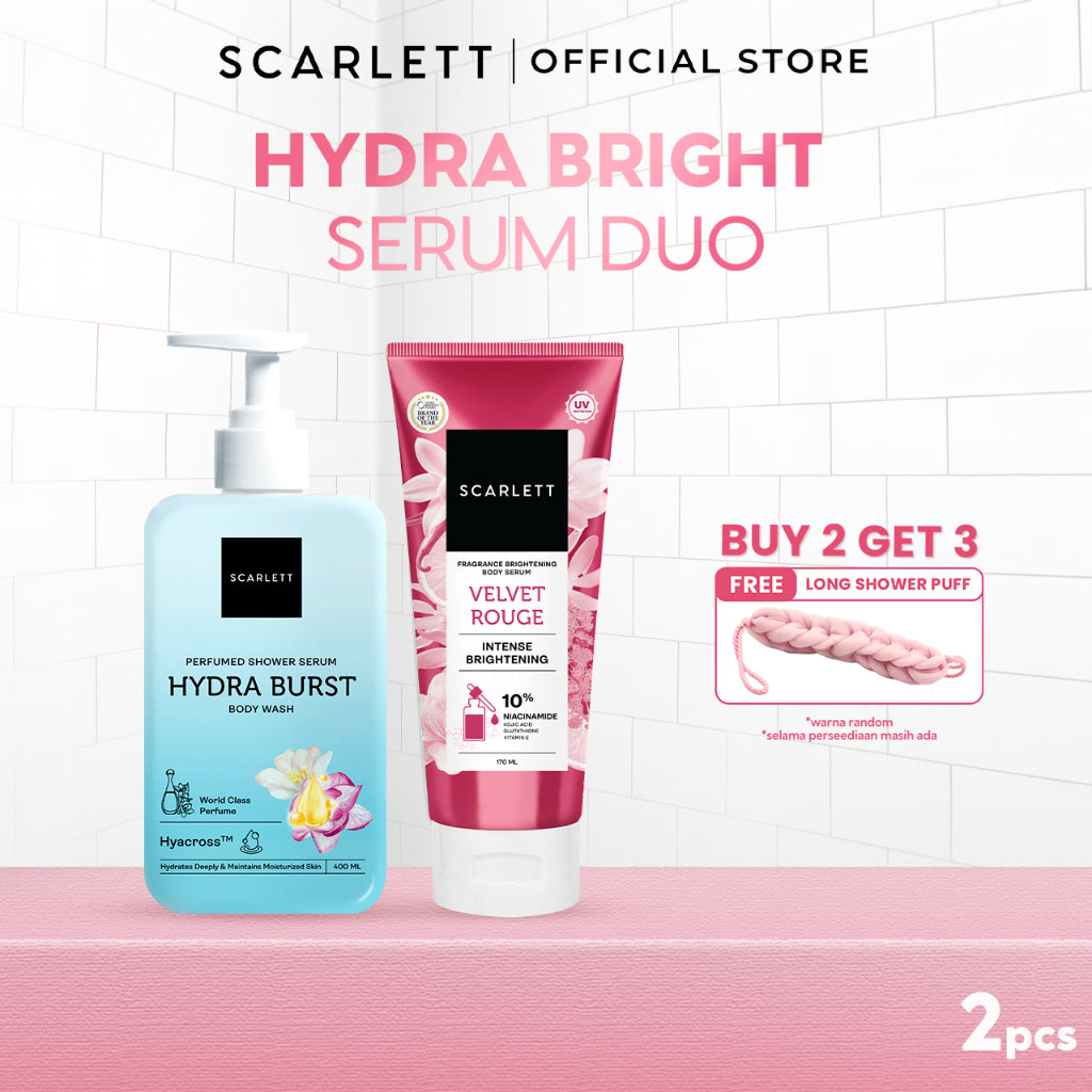 Scarlett Whitening Bundle Extra Cerah - Fragrance Brightening Body Lotion Bright Mood Booster