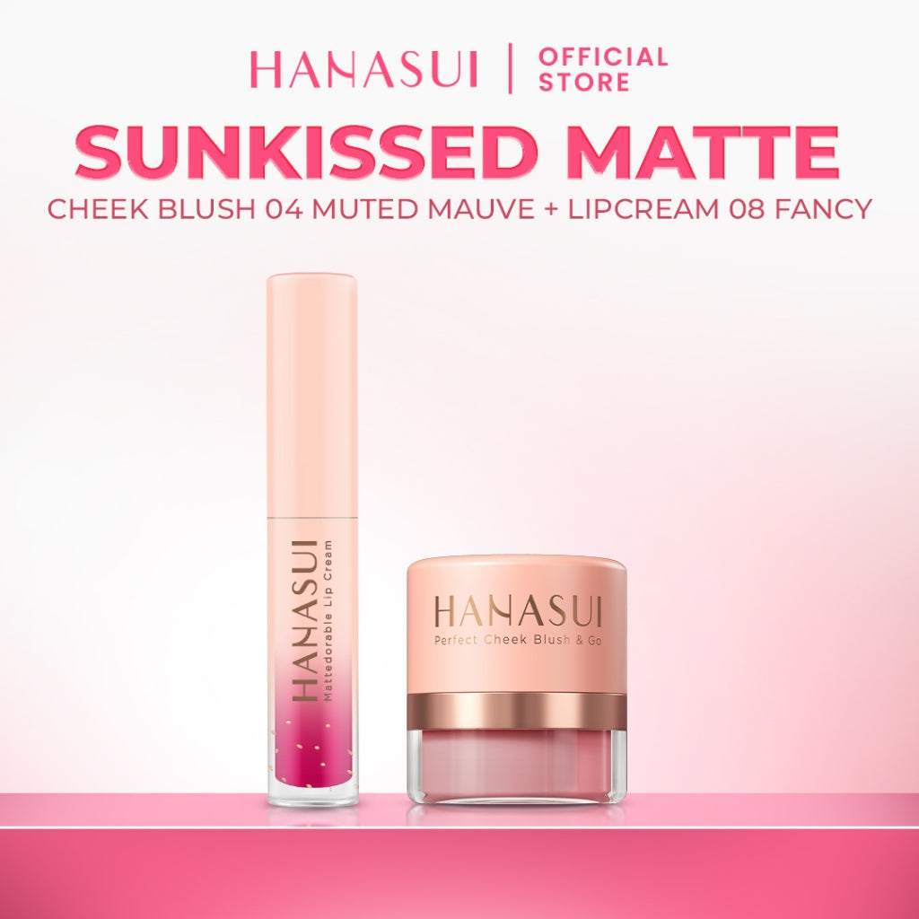 Hanasui Perfect Cheek Blush & Go Powder - Blush On Powder Natural Radiant Finish Melembabkan Cerah Antioksidan