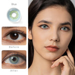 Magister Softlens Normal abu-abu coklat hitam seri Sepasang Lensa kontak diameter14.0-14.5MM kadar air 38% soflens