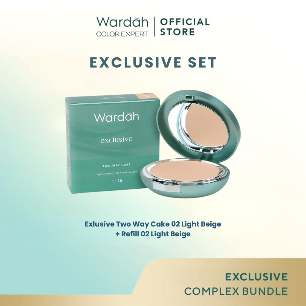 [BUNDLE] WARDAH Exclusive Two Way Cake & Refill - Two Way Cake - TWC - Refill TWC - Bedak Padat Tahan Lama - Makeup