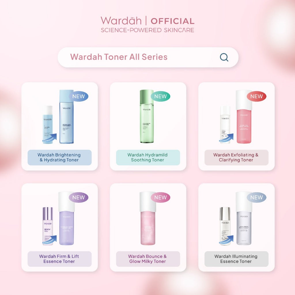 NEW! Wardah Aquaporin Squalane Bounce Glow Milky Toner 3 Liposome Ceramide Aquaporin95 ml Meningkatkan Hidrasi dan Memperbaiki Skin Barrier Untuk Kulit Glow dan Bouncy Toner Badan - Skincare