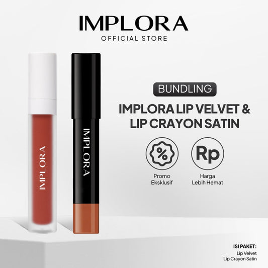 Implora Lip Velvet + Lip Crayon Satin