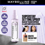 [BARU] MAYBELLINE OFFICIAL Superstay Double Fixer Setting Spray Transferproof Waterproof Oilproof Tahan Air Ringan Hydrating