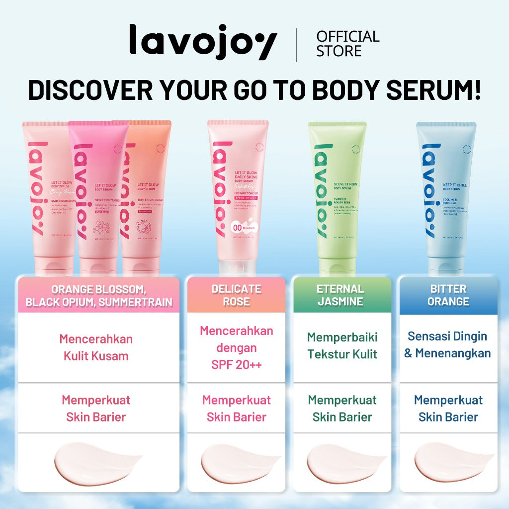 Lavojoy 2in1 Bundle Body Wash All Variants 300ml + Body Serum All Variants180ml | Sabun Mandi Cair Untuk Mencerahkan Dan Melembabkan Kulit | Body Serum Untuk Mencerahkan Dan Melembabkan Kulit