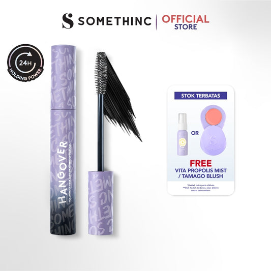 SOMETHINC Hangover Voluminous Fiber Lash Smudgeproof Mascara - Waterproof Mascara, Tahan Lama, Dengan Efek Lashlift Instan yangTahan 24 Jam | Memberikan Volume Yang Ekstra Pada Bulu Mata Tanpa Terlihat Clumpy | Waterproof, Smudgeproof, Sweatproof