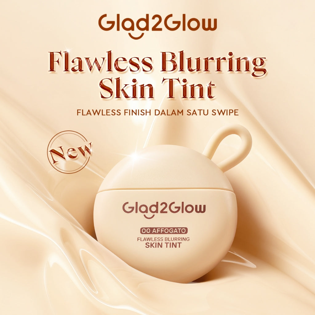 [NEW LAUNCH] Glad2Glow FLAWLESS BLURRING SKIN TINT 30G+ BRIGHTENING LIP SERUM 7g Mencerahkan Melembabkan 3in1 liptint  Foundation Bedak padat Make up Lightweight Coverage Long-lasting 12-Hour Soft-Focus Flawless Skin oil-control g2glow official store