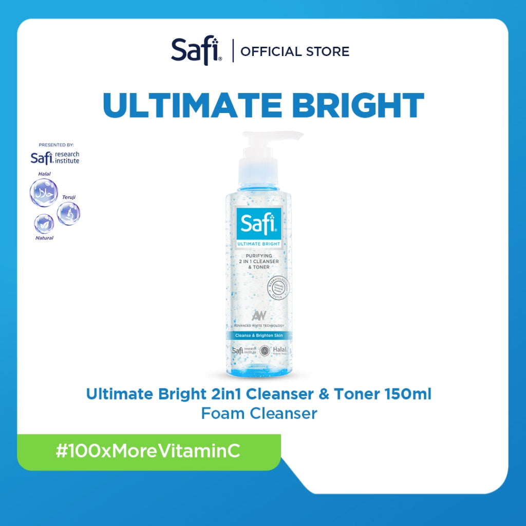 Safi Ultimate Bright 2in1 Cleanser & Toner 150ml - Foam Cleanser