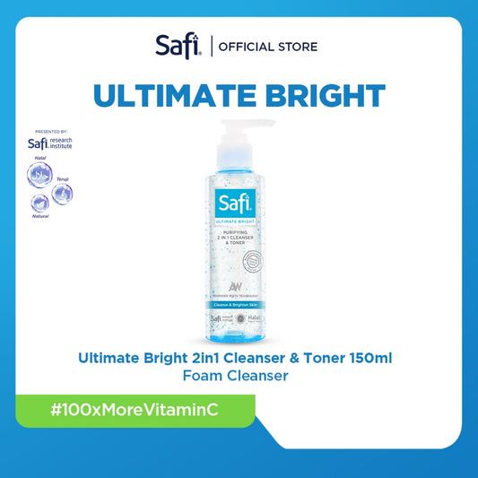 Safi Ultimate Bright 2in1 Cleanser & Toner 150ml - Foam Cleanser