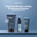 [KAHF BUNDLE 3IN1 PAKET PERAWATAN WAJAH : WAJAH ANTI KETARIK, LEMBAB, & TERLINDUNGI SEHARIAN] Paket Face Care Expert Complete Kit (Face Wash + Serum + Sunscreen Moisturizer) - Suitable for Daily Use