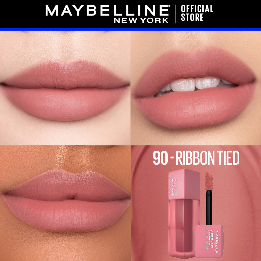 MAYBELLINE OFFICIAL Superstay Teddy Tint 5 mL - Teddy Soft Matte Tahan 12 Jam Lipstick Lipcream Lipstik Perfect Lip Tint