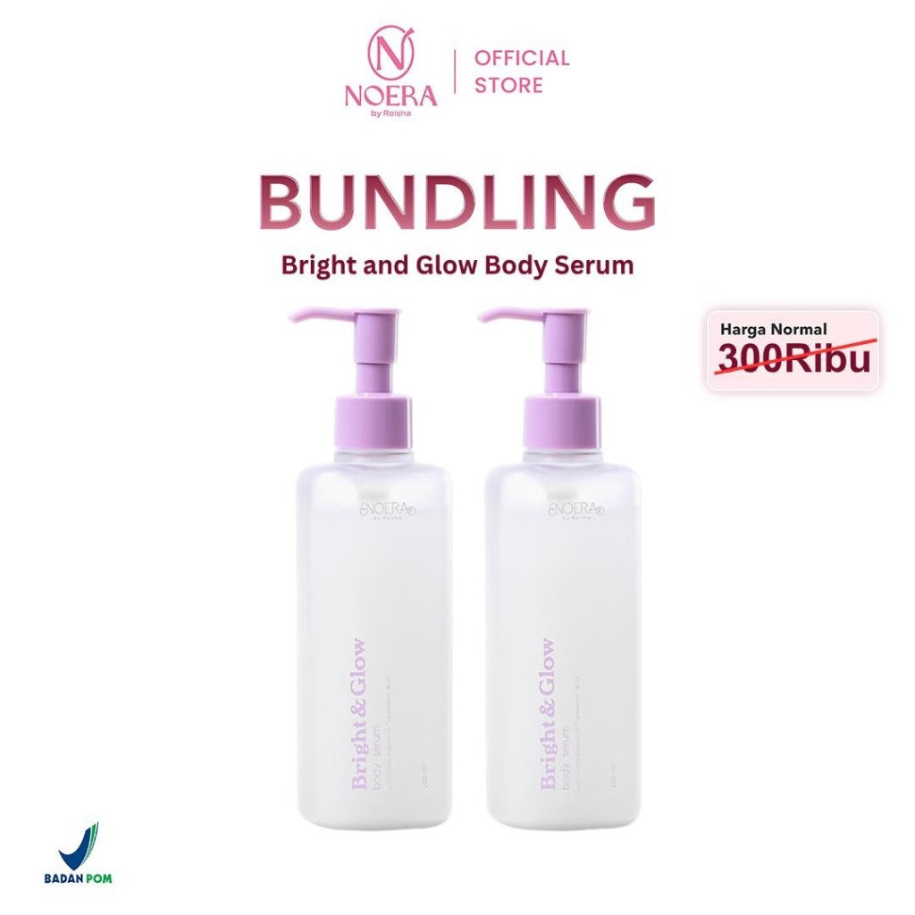 Noera 2 Pcs Bright & Glow Body Serum | Body Serum Whitening | 10x Extra Whitening Booster
