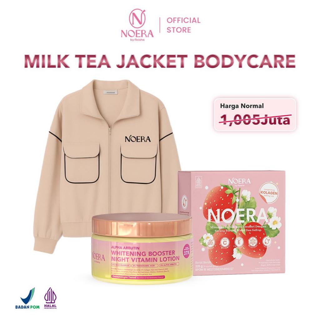 Noera Jacket Bodycare Package l Jaket Noera + HB Dosting + Noera Collagen Drink l Suplemen Kecantikan l Minuman Kolagen L-Gluthathione l Collagen Beauty l Collagen Drink Improved Formula