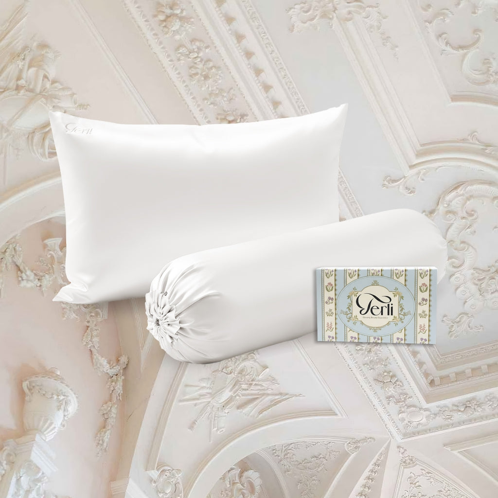 BUNDLE Sarung Bantal dan Guling Set PREMIUM Satin Silk Beauty Boost Pillowcase dan Bolster Case