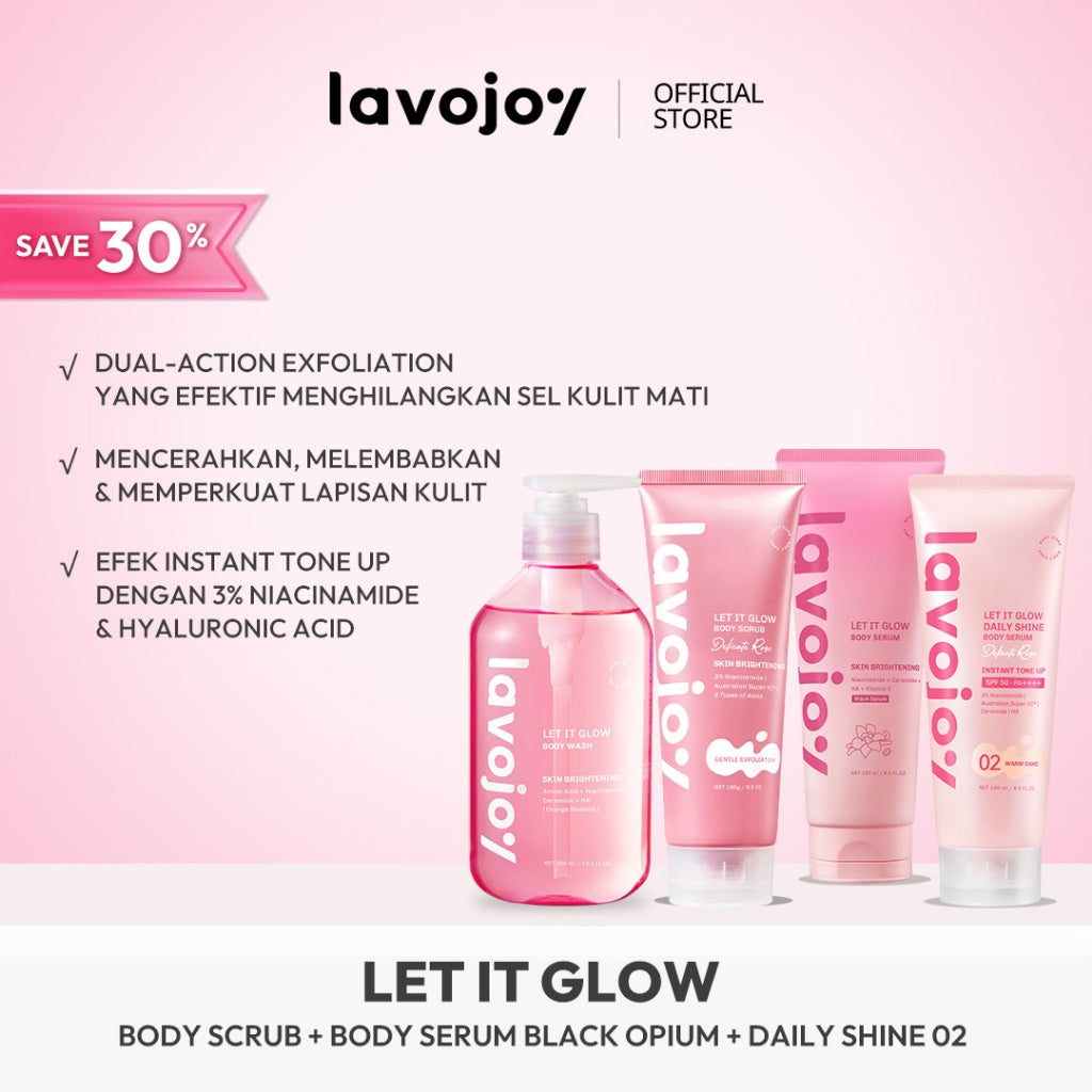 [TOP PICKS] Lavojoy 4in1 Ultimate Brigthening & Glow Booster Body Care Series | Body Scrub 180ml + Body Wash 300ml + Body Serum 180ml + Daily Shine Tone up 180ml