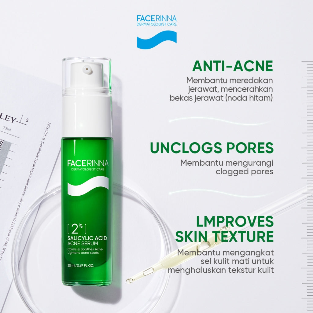 FACERINNA 2pcs Skincare Duo | Moisturizer + Serum | B5 Repair Salicylic Acid Acne Control Niacinamide Brightening Retinol Anti-Aging