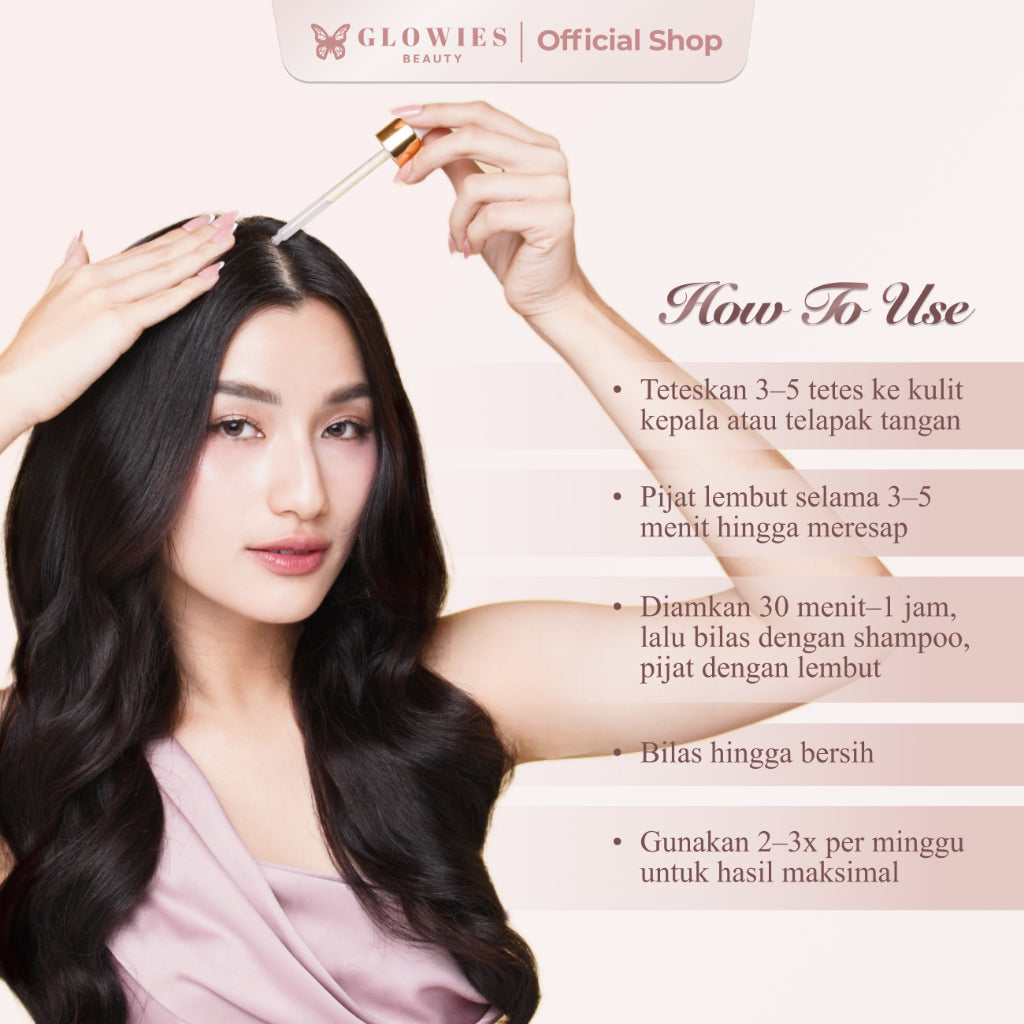 Rosemary Complex Hair Oil by Glowies Beauty Hair Oil Alami Tanpa Pewangi Aman untuk Kulit Kepala Sensitif