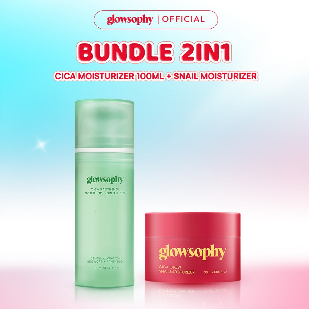 [NEW LAUNCH] Glowsophy Cica Glow Snail Moisturizer - Melembabkan kulit wajah, slimy-textured moisturizer, Membantu menenangkan kulit wajah , Mencerahkan wajah