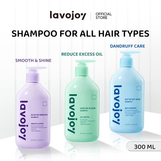 Lavojoy Shampoo Series | dengan Salicylic Acid | Membersihkan Kulit Kepala Dan Rambut | Mengurangi Gatal Kulit Kepala | Mengurangi Minyak Rambut | Membuat Rambut Lembut dan Berkilau