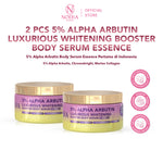 Noera 2 Pcs 5% ALPHA ARBUTIN Luxurious Whitening Booster Body Serum Essence