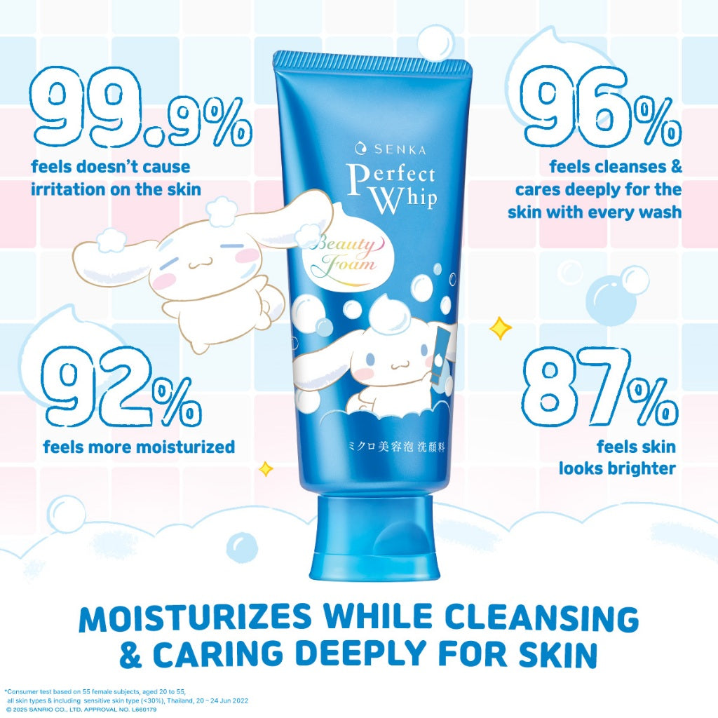 [TWINPACK] SENKA Perfect Whip Cinnamoroll Edition 120gr [BUY 1 GET 1 Hadiah Terbatas/Hari]