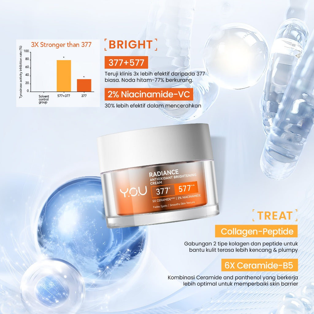 [Spotless Bundle] YOU Radiance Bundle 377+577 dan 5% Niacinamide Hilangkan Noda Hitam, Kulit Glowing Bebas Kusam