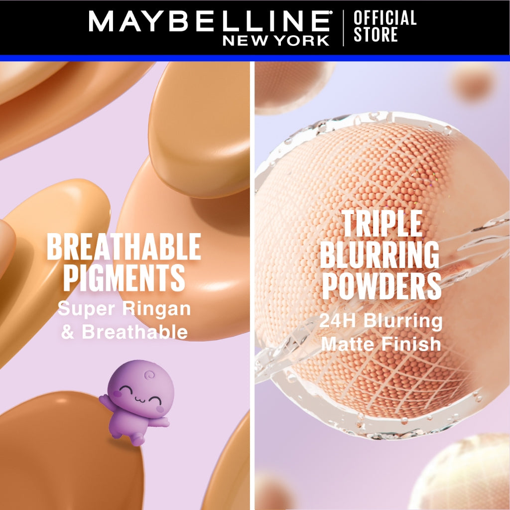 [NEW LAUNCH] NINGNING CHOICE - MAYBELLINE OFFICIAL Superstay Baby Matte Cushion 24H Baby Smooth Blurring Matte Oil Control Full Coverage Refill Transferproof Waterproof Matte Makeup Tidak Transfer Minim Oksidasi Cocok Untuk Kulit Berminyak Kulit Kering