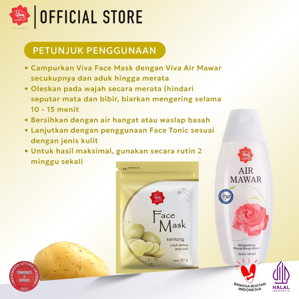 Viva Face Mask Kentang (with Vit A & C) - 30 gr
