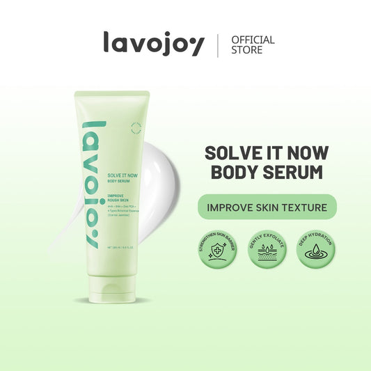 Lavojoy Solve It Now Body Serum | Body Lotion Untuk Melembabkan Kulit Sensitif,  Merawat Kulit Berjerawat, Menghaluskan Tekstur Kulit Kasar Dan Anti Jerawat | Mengandung Amino Acid, AHA, BHA Dan Zinc PCA