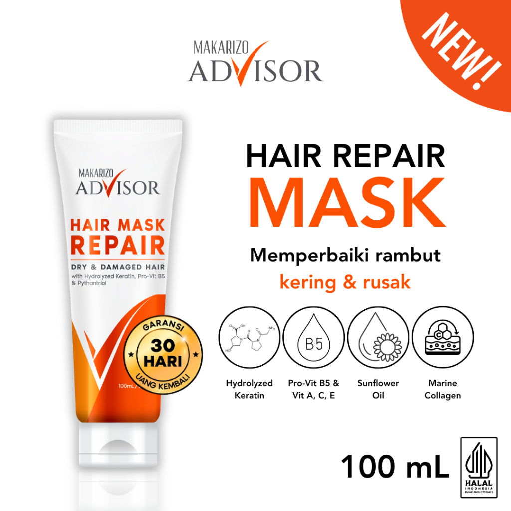 Makarizo Advisor Hair Repair Mask 45 mL & 100 mL - Masker Rambut / Hair Mask / Rambut Lembut