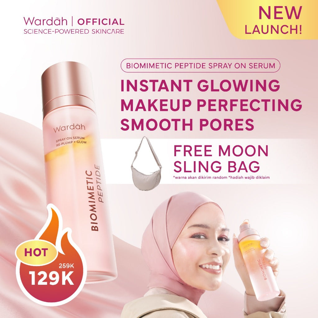 [NEW LAUNCHING!] Wardah Spray On Serum 105 ml - Instant Glowing First Serum Spray - Kulit lebih glowing dan kenyal, Spray Serum, Setting Spray, Radiance Booster, Multifungsi Skincare pendukung Makeup - Skincare