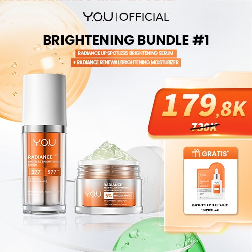 [Spotless Bundle] YOU Radiance Bundle 377+577 dan 5% Niacinamide Hilangkan Noda Hitam, Kulit Glowing Bebas Kusam