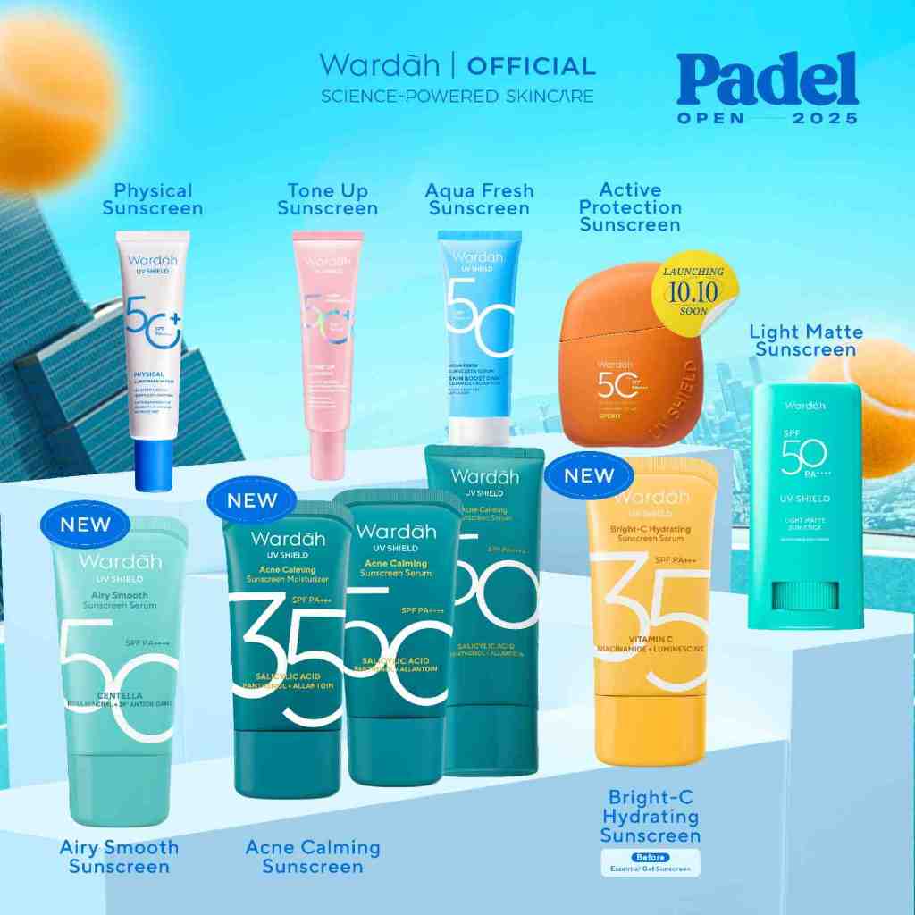 WARDAH UV Shield Hydrating Sunscreen All Series - SPF 35 SPF 50 - Skincare