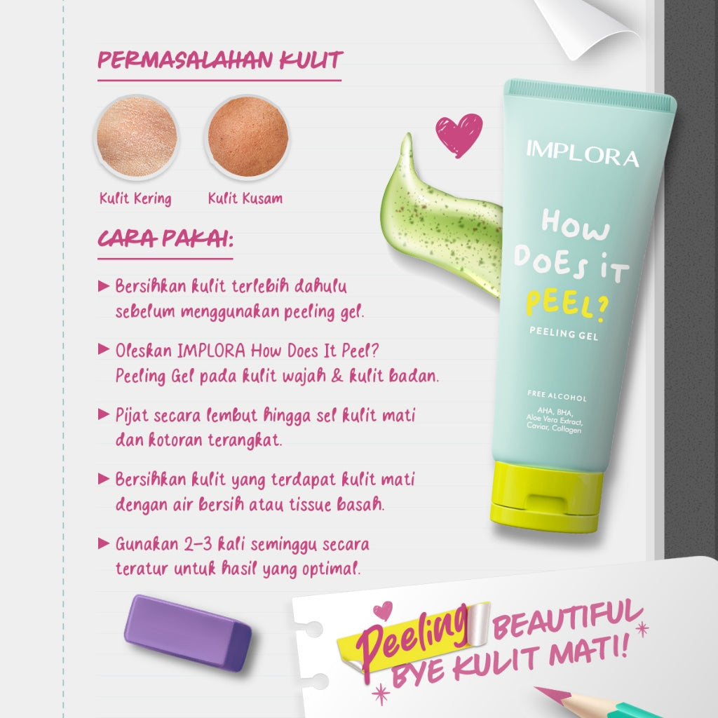 Implora How Does It Peel - Peeling Gel | Exfoliating | AHA BHA Aloe vera