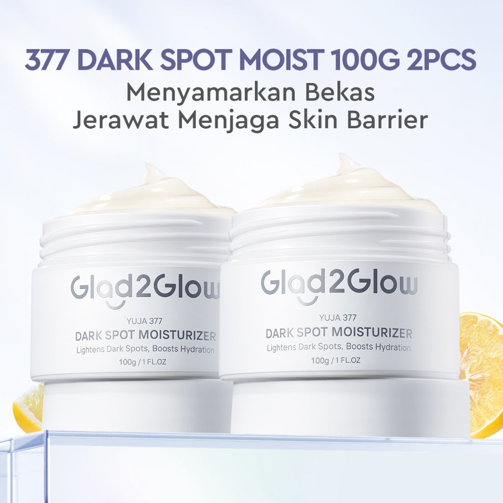 Glad2Glow Yuja Symwhite 377 Dark Spot Moisturizer menghilangkan bekas jerawat brightening night cream day cream Hilangkan Flek & Tenangkan Kulit Skincare Pelembab Esensi Wajah Perawatan Kulit Pelembab Wajah Pembersih day cream tone up g2g official store