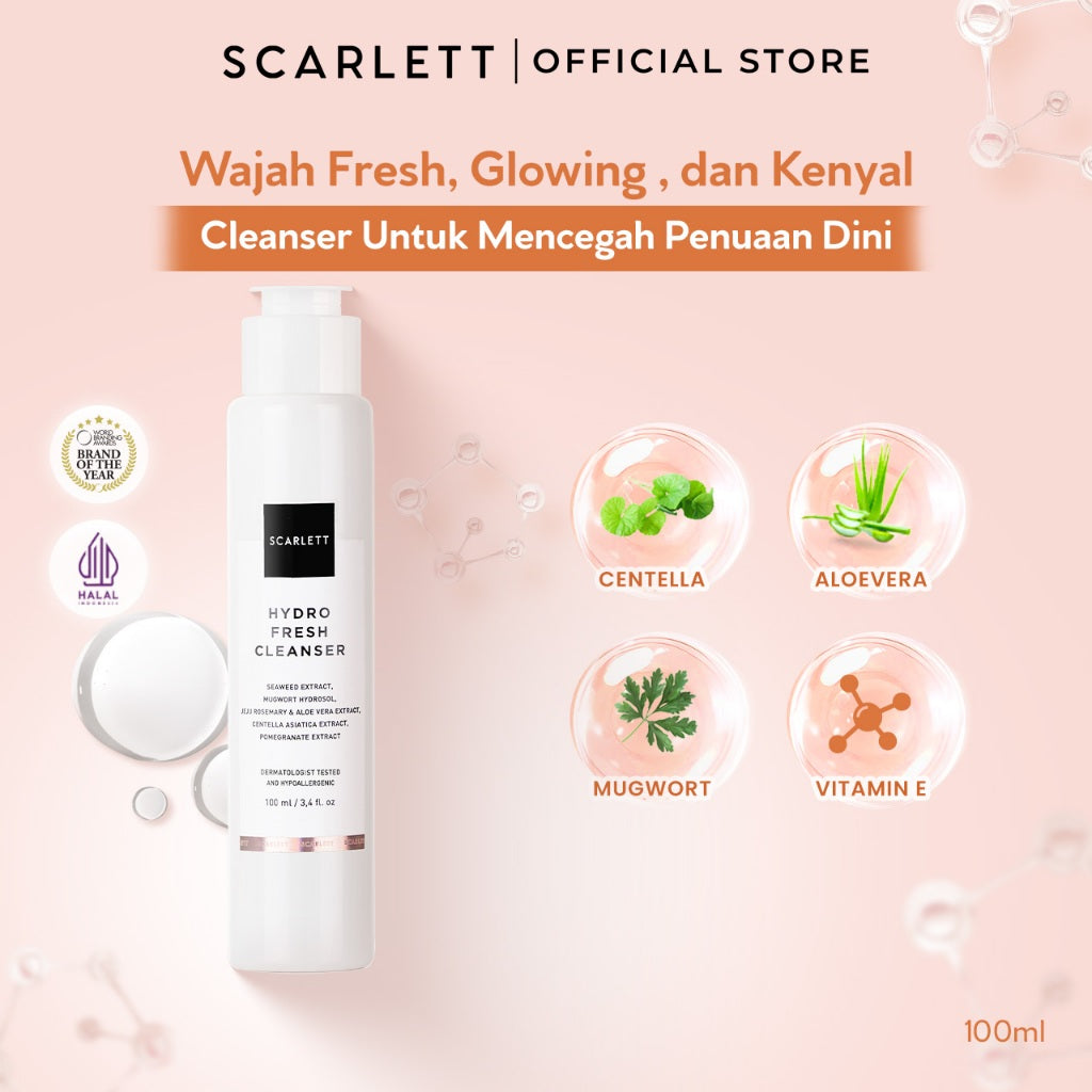 SCARLETT Face Care Satuan ( Facial Wash, Toner, Serum, Moisturizer, Face Mist, Peeling gel, Sunscreen, Face Mask ) - Brightly Ever After / Acne / Age Delay Mencerahkan , Menghilangkan Jerawat , Mencegah Penuaan Dini