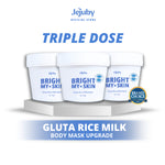 [BUNDLING 3 PCS] Jejuby Gluta Rice Milk Mask 2in1 Bleaching & Sleeping Body Mask