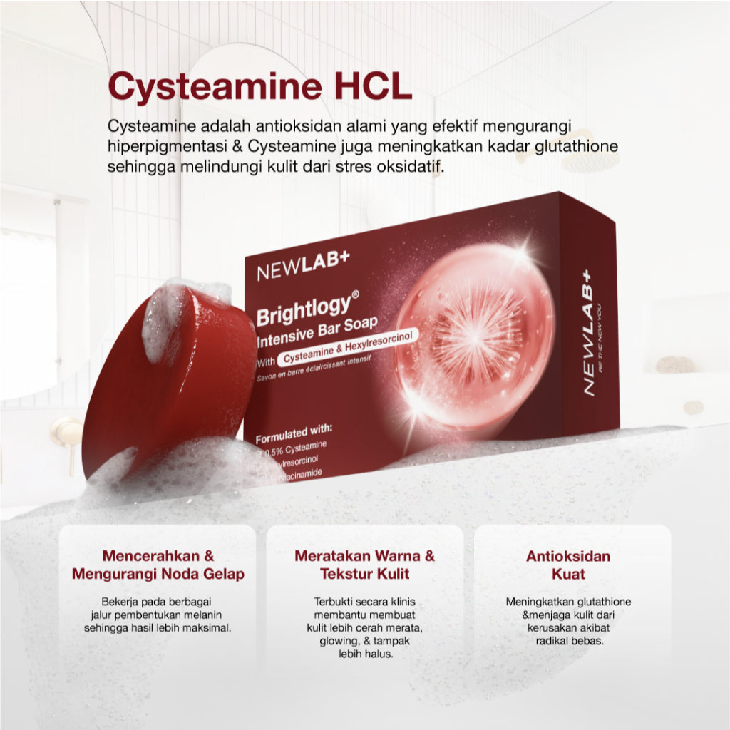 NEWLAB Brightlogy Intensive Ultimate Soap Bar - Sabun Badan Memutihkan &  Mencerahhkan, Meratakan warna kulit dan lembap