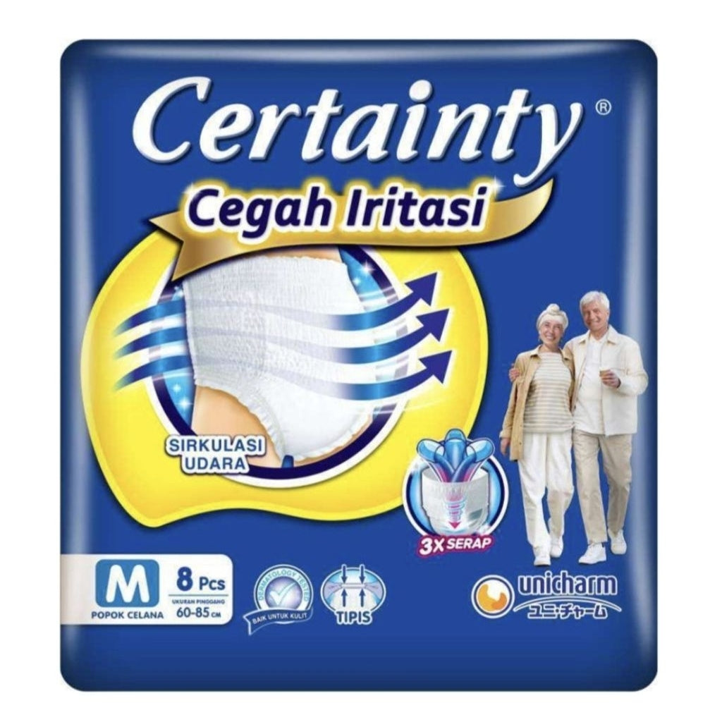 Certainty Cegah Iritasi Popok Celana Dewasa M8 L7 XL6 pcs