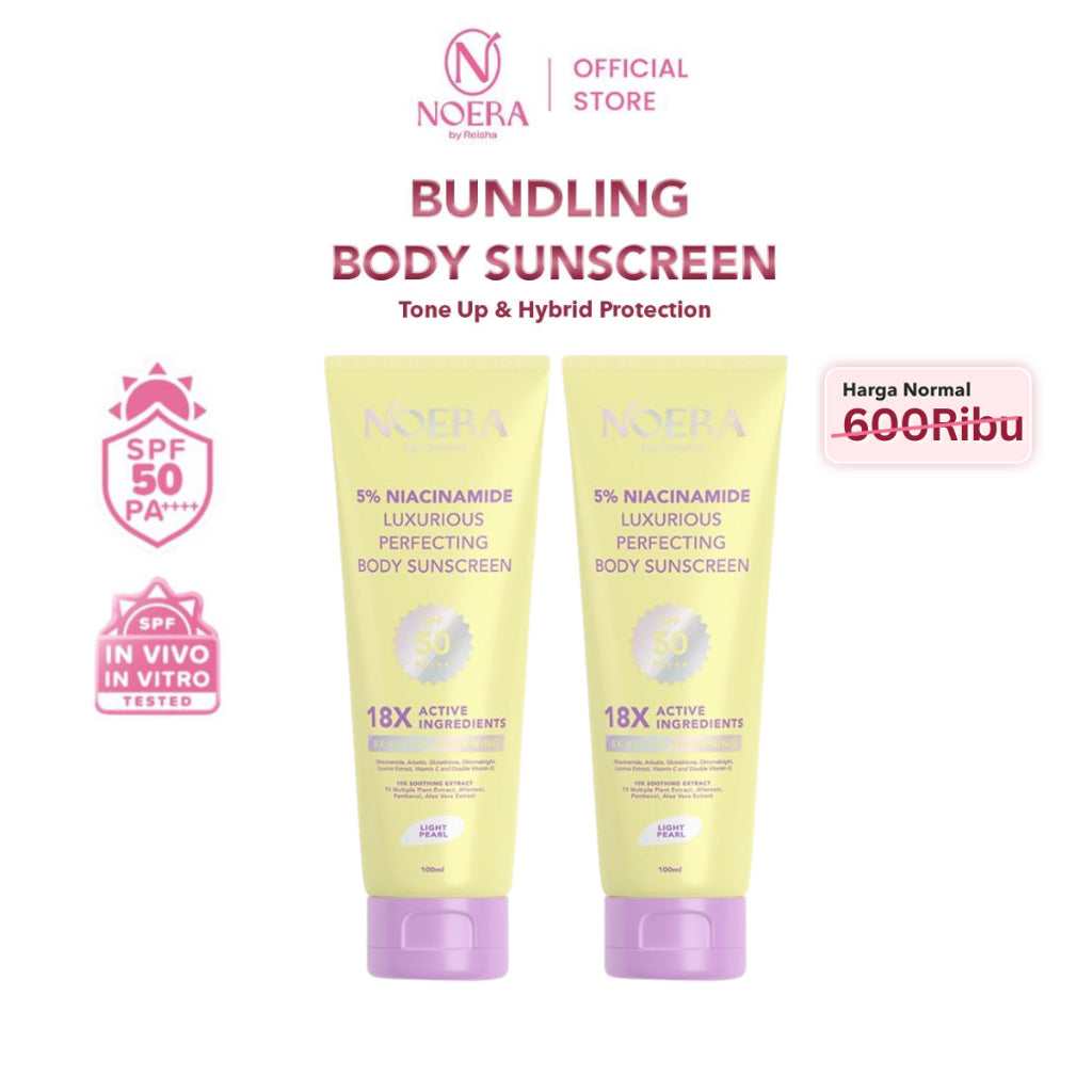 Noera Bundling 2 Pcs Luxurious Perfecting Body Sunscreen SPF 50 PA+++ | Sunscreen Badan | Body SPF