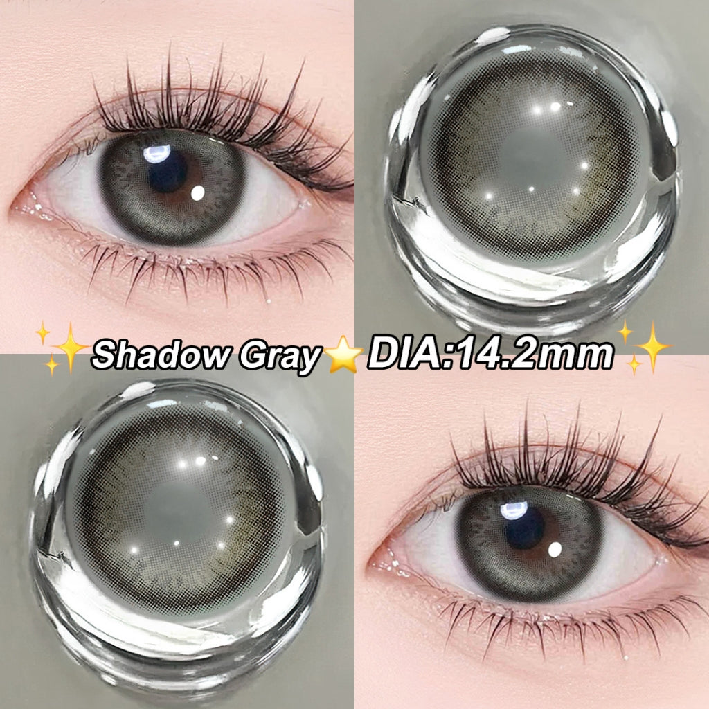 Magister Softlens Normal abu-abu coklat hitam seri Sepasang Lensa kontak diameter14.0-14.5MM kadar air 38% soflens