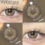 Eyeshare Softlens Minus(-1.00 ~ -8.00) Black 14.2mm 14.5mm Softlens Mata Softlens Warna Lensa Kontak Soflen Gray