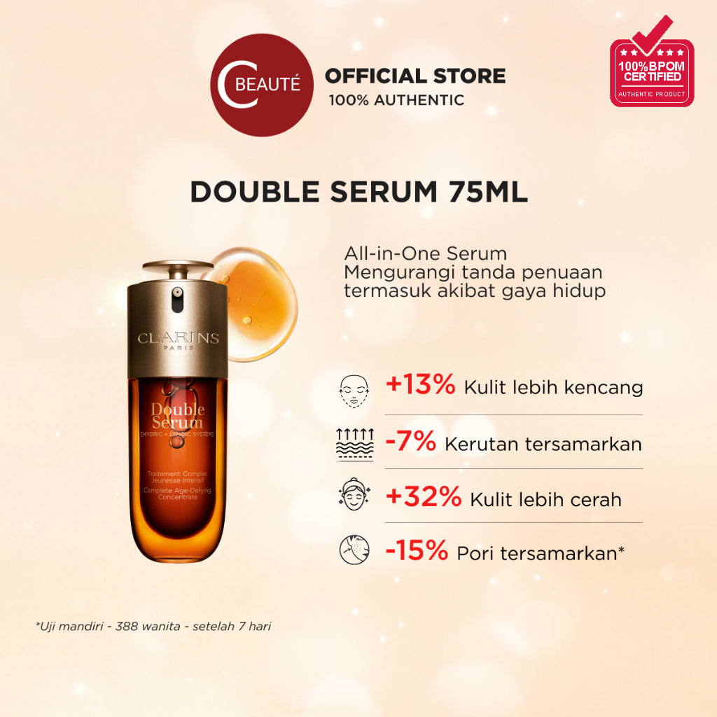 CLARINS New Double Serum - Anti Aging Face Serum/ Anti Kerutan , Wajah Glowing , Kenyal