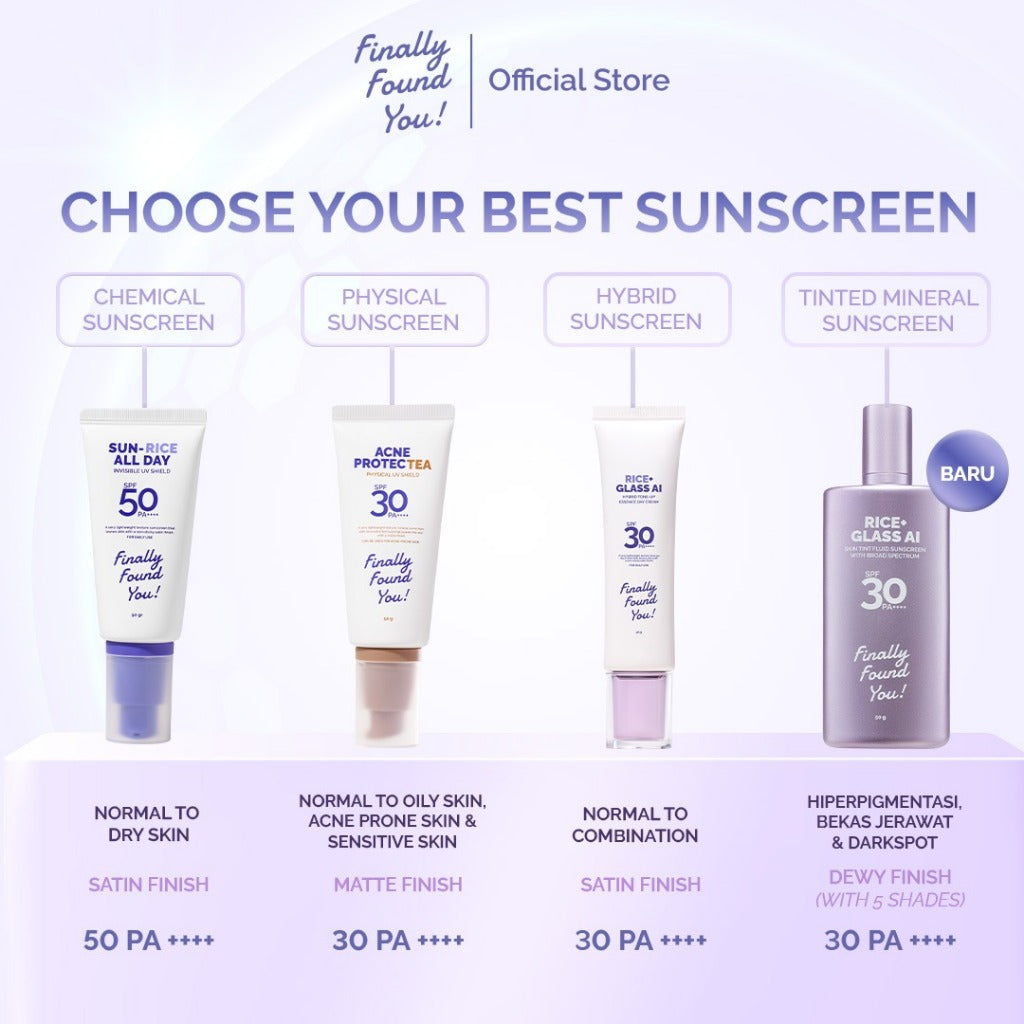 [NEW] Finally Found You! RICE+ Glass AI Skin Tint Fluid Sunscreen with Broad Spectrum SPF 30 PA++++ | 2in1 Skin Tint & Tinted Sunscreen