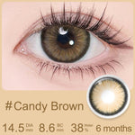 [Candy Brown Minus 8.00]Magister Softlens Berwarna Sepasang Big Eyes 14.5mm Candy Brown Allure Gray Softlens 6bulan