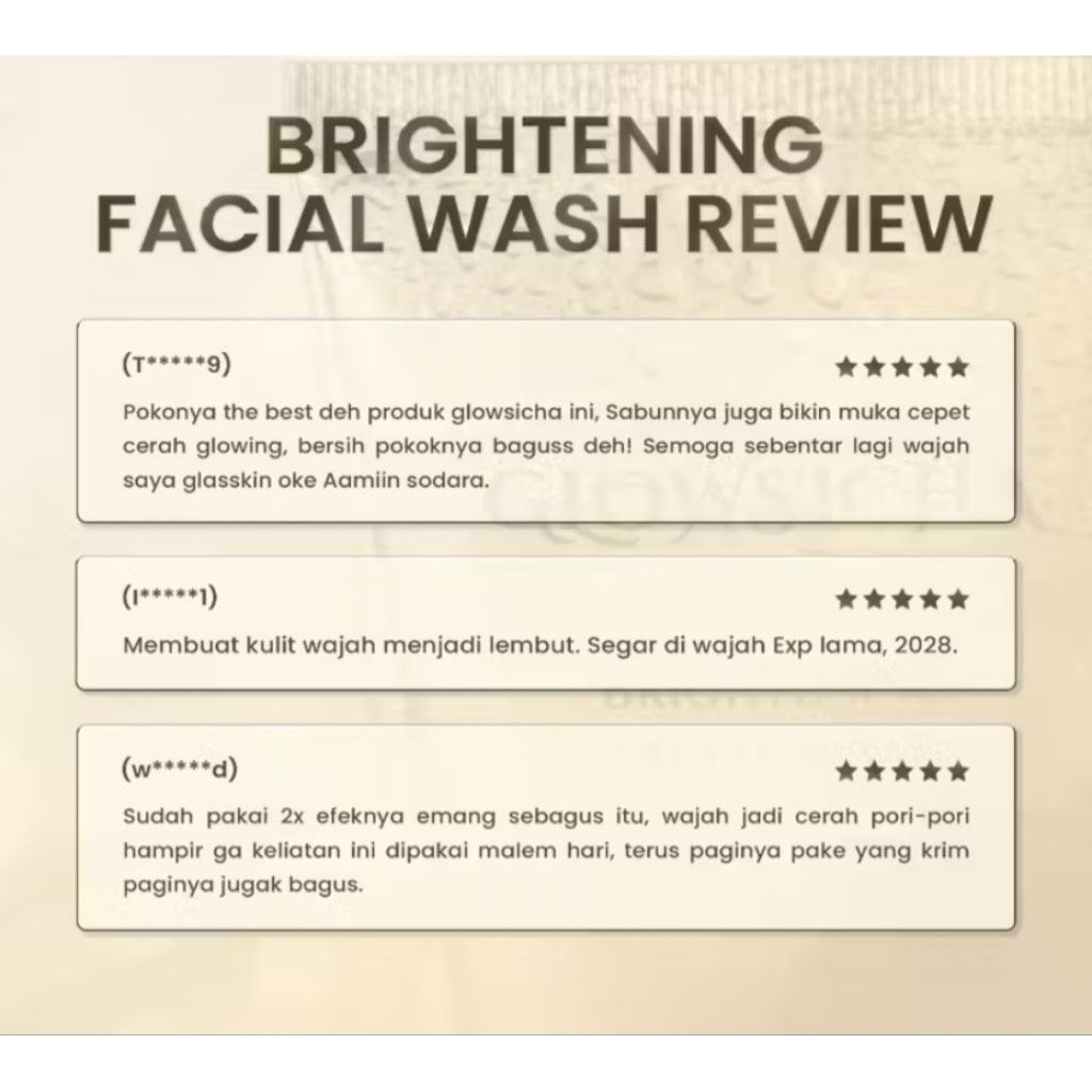 Glowsicha brightening facial wash