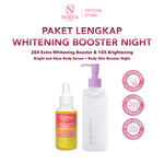 Noera Paket Lengkap Whitening Booster Night | Bright and Glow Body Serum + Body Skin Booster Night