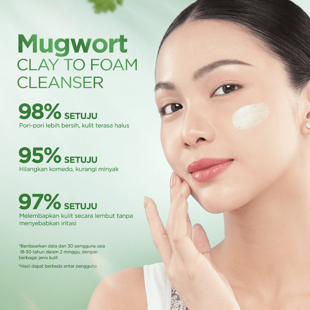 [NEW LAUNCH] ACNAWAY Mugwort Clay to Foam Cleanser 2-in-1 – Sabun Cuci Muka & Masker Wajah Anti Jerawat | Bersihkan Komedo, Mengurangi Minyak, Menenangkan Kulit Sensitif