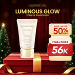 Glowsicha - Luminous Glow Tone Up Sunscreen SPF 50 PA+++ Sunscreen Ringan Dengan Niacinamide Tidak lengket dikulit SS Sunblock Mencerahkan Melindungi UV menjaga kelembapan kulit Hydrating Sunscreen Membantu Mencerahkan Wajah glowing