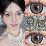 Eyeshare Softlens Minus(0.00~-10.00) 14.5mm Gray Brown Minus Softlen Diamond Big Eyes
